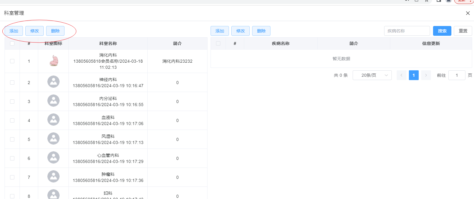 添加科室图片!